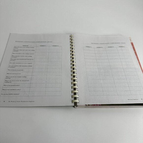 My Wedding Vendor Workbook & Organizer Spiral Bound Book - Picture 5 of 5